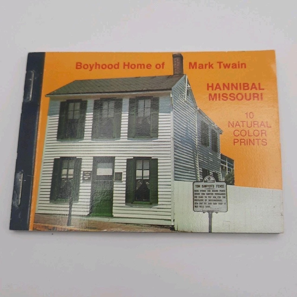Boyhood Home Of Mark Twain Hannibal Missouri Mini Album 10 Color Prints